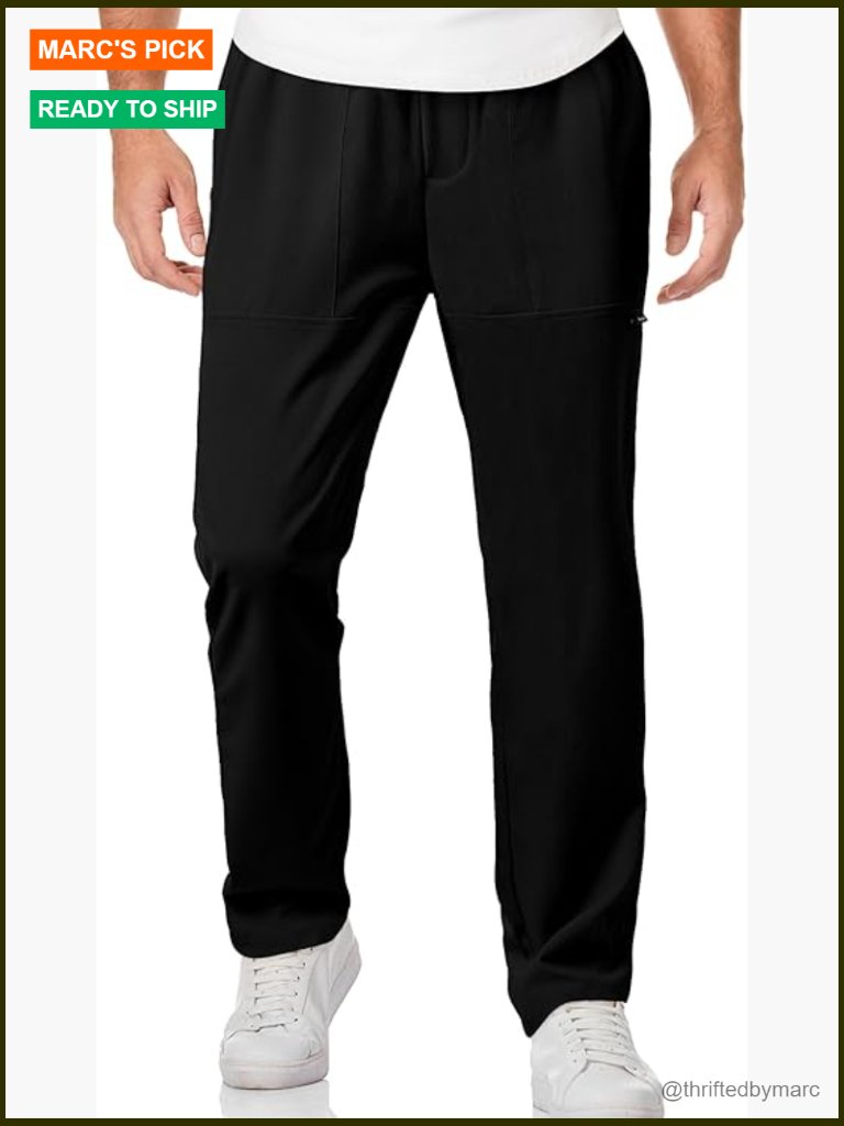 Casual Lightweight Pants Stretch Elastic Waist Drawstring Jogging Sweatpants